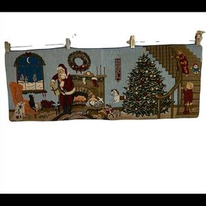 Santa Claus Christmas Tapestry or Small Table Runner